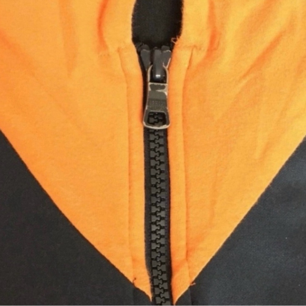 A/X Armani Women's Exchange Navy Orange Logo Zip Hooded Track Jacket Size Small - Picture 10 of 16